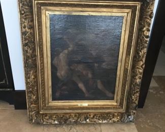 Late 17th century oil on canvas. Cain and Abel 32x38 framed. Estimate $8500 