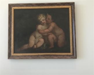 Oil on canvas. 18th century Putti, 31 x 37 framed. Estimate $6000 