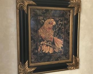 Parrot framed 25x28. Estimate $2500 