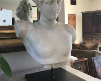 19th century marble bust 14x21 Estimate $3500