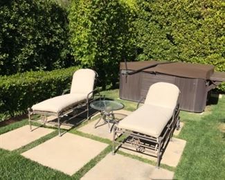 Cast 2 chaise & table Estimate $2500