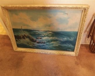 Original signed oil painting - needs repair
