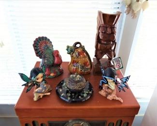 Hawaiian Wood Tiki, 2 Spirit Maidens Collection Figures