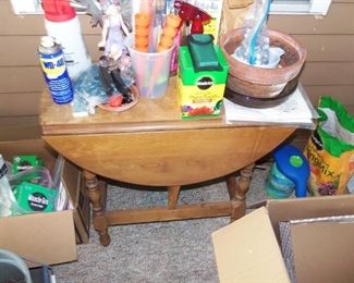 Gardening Supplies & Small Drop Leaf Table