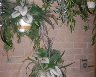 MID CENTURY IRON POTTED PLANT HOLDERS WALL UNITS