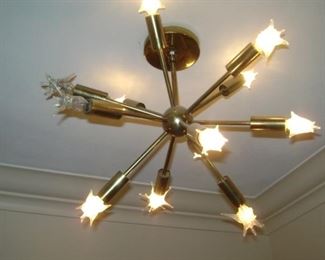 ORIGINAL "SPUTNIK" BRASS LIGHT FIXTURE