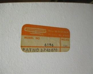 and the sticker under table