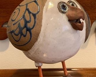 Item 99:  Pottery bird by Susan Davis (1983) - 7": $195