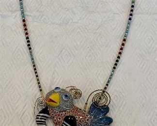 Item 259:  Whimsical bird necklace:  $35