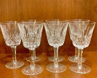 Item 281:  (7) Waterford Crystal Wine Glasses:  $145