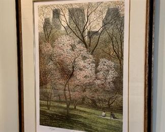 Item 132:  "Spring Blossoms" by Harold Altman, American Contemporary Artist (206/285) - 28.5" x 36.5":  $650