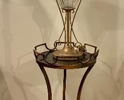 Item 301:  Tall skinny table:  $125.00                                                                              Item 302:  Waterford Lamp:  $185.00