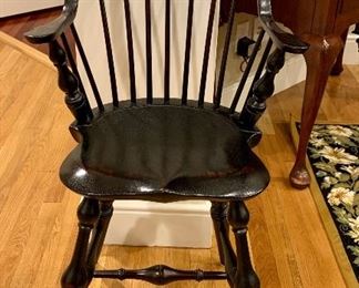 Item 152:  D.R. Dimes American furniture.  Continuous Arm Windsor Bow Back arm chair - 14"l x 14.25"w x 36"h:  $395.00