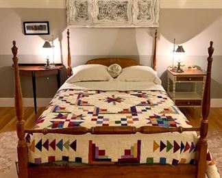 Item 287:  Hitchcock full four post bed (quilt not included):  $575