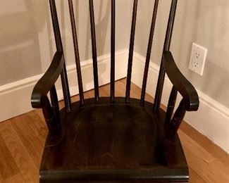 Item 161:  Nichols & Stone child's rocking chair - 15"l x 14"w x 27"h:  $85
