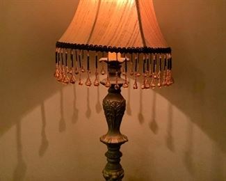 Item 189:  Lamp with bead fringe - 20": $45