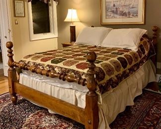 Item 187:  Gorgeous Queen Bed - solid as a rock! - (quilt is NOT for sale!): $475 