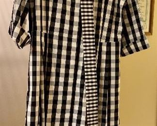 Black and white check Akris Dress with Belt - come and see all the clothing!