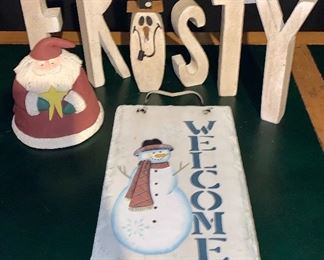 Item 273:  Frosty letters, Santa and a welcome sign:  $28