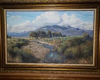 Privately commissioned original Renne Hughes oil painting 