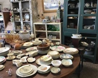 Lots of China and glassware. 