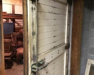 Huge, very Cool Antique Industrial Door with working Hardware 