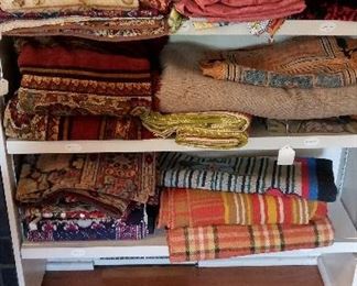 assorted vintage textiles