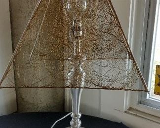 lamp with custom wire shade
