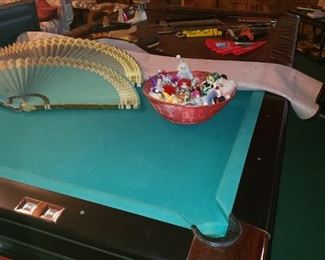 Brunswick Tournament size pool table, 2 slate, refelted, 4.5x9'