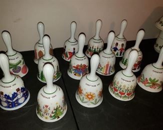 German Porcelain Christmas Bells 