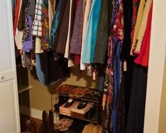 Women's vintage and modern clothes and shoes