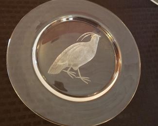Rare Steuben Audubon Plate Quail