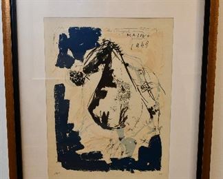 Horse and Rider by Marini. 1949. 63/150. Frame 17.5 x 21.5. Opening is 10.75 x 14.5. Was $595, now $350.