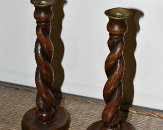 Antique EnglishWooden Candleholders. 12.25 x 5. Were 2 $75, now 2/$55.