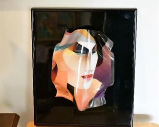 3D Acrylic Face. 10.5 x 12.25. Fave is 8 x 7 x 2. Was $45, now $35.