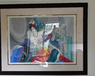 Courtesan by Isaac Maimon. Frame 51.5 x 40.5. Mat opening is 20.5 x 17.5. 180/275. Was $795, now $495.