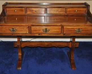 PRICE REDUCED!!  LARGE ANTIQUE STEP DESK WITH 7 DRAWERS IN EXCELLENT CONDITION, 50"W X 35"H X 25"D. OUR PRICE $395.00 
