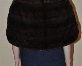 STUNNING BACK VIEW OF THE MINK SHRUG!