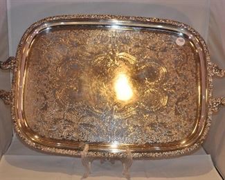 PRICE REDUCED!! INTERNATIONAL SILVER CO. , NO. 3291 SILVER PLATE, WAITERS TRAY. OUR PRICE $120.00