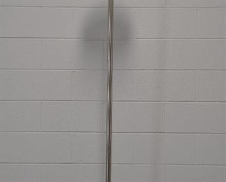 PRICE REDUCED!!  HEAVY BRUSHED ALUMINUM TORCHIERE FLOOR LAMP. 72” TALL. OUR PRICE $75.00  