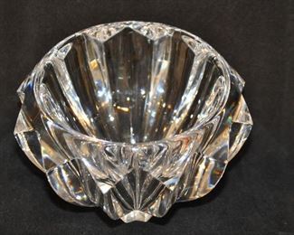 PRICE REDUCED! ORREFORS ZODIAC CRYSTAL BOWL, 6.5” W X 4.5” H. OUR PRICE $55.00  