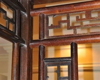 GREAT DETAIL ON THE CHINESE WOODEN BED FRAME