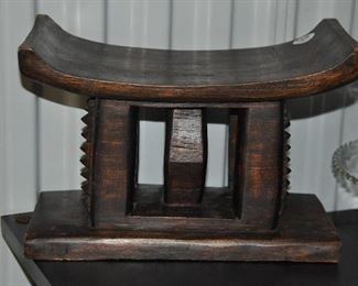 ANTIQUE WOODEN HEAD REST. OUR PRICE $55.00