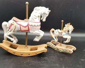 2 Carousel Rocking Horses