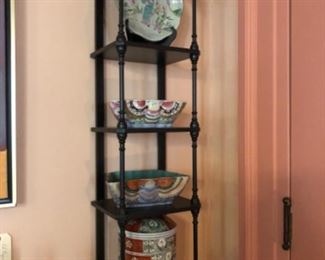 Etagere with fine porcelains