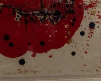 Sam Francis painting, "Where My Red Tomato"