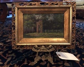 Cornelius Hawkins 1892 signed oil on board painting