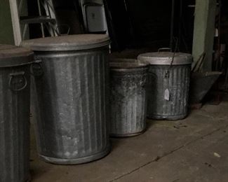 Vintage garbage cans