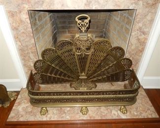 Ornate fireplace screen