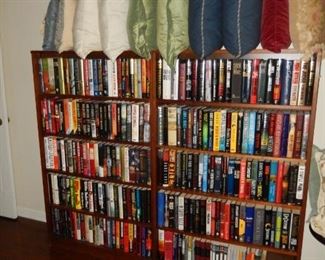 Books; throw pillows